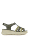 , Women's Genuine Leather Comfort Sandals 1611051Z016 Green - 2