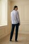 قميص MY FASHION من الساتان المخطط بأزرار - 5
