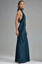 Halter Neck Satin Maxi Dress - 3