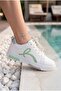 Walksmooth Women's White Sneaker Casual Sports Shoes Lightweight Orthopedic Comfortable Sole - 2