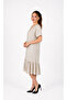 Women's V-Neck Skirt Ruffle Summer Cotton Soft Woven Viscose Dress - 2