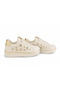 Beige Women's Casual Thick Sole Sneaker Shoes - 4