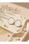Gold Night Series Gold Round Earrings - 2