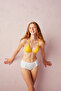 Beyaz Basic Yüksek Bel Bikini Altı - 2