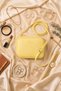 Original Women's Mini Urban Cross Shoulder Bag Soft Textured Luxury Leather Adjustable Strap Ultra Light Gift for Lover Friend Mom Small Size Daily Use Shoulder Bag |   15X20X5 cm - Yellow - 6
