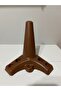 Zirve Plastic Leg Bed Base Leg Sofa - Sofa Leg Pouf-TV Unit Leg Single Piece 15 Cm Walnut Color - 3