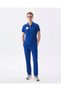 Men's Polo Arma Gifted Cobalt Blue Cleaning Staff Lycra Scrubs Set (Compliant with New Regulations - Dazzling Blue)