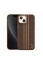 Apple iPhone 14 Compatible Case Goldrix Carbon Fiber M-Safe Case Brown