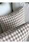 Lina Linen Gingham Beige Throw Pillow Cover 43 X 43 cm - 4