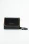 Black Covered Four-Compartment Shoulder and Crossbody Women's Bag with Scarf and Chain Detail - 2
