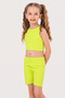 Girl's Neon Green Halter Neck Tank Top - 3