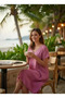 Crochet Detailed Tasseled Oversized Beach Dress