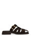 , Women's Genuine Leather Slippers 1611061Z7001 Brown - 2