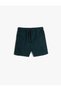Shorts Tie Waist Elastic Print Detailed Pocket Cotton