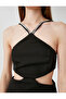 Mini Evening Dress Hanger with Stone Window Detail - 5