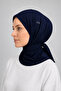 Navy Blue Athletic Hijab Sports Headscarf - Suitable for Daily and Training Use - 2