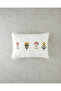 Zairan Punch Embroidered Decorative Throw Pillow 33X50 cm Ecru