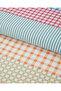 Summer Grid Printed Cotton Lu Double Piqué 200X220 cm Orange - 3