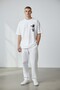 Unisex White Oversize New Moment Printed Wide Fit Casual T-Shirt - 2