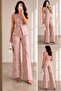 Women's Floral Patterned Premium Quality Vest and Trousers Set - 5