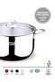 22 cm Ideal Steel Deep Pot Metal |   4.6 L |   18/10 Stainless Steel |   Induction Base |   304 Quality - 3