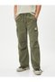 Parachute Pants with Cargo Pocket, Lace-up Waist and Stopper - 3