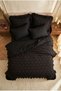 Velora 100% Cotton Heart Pattern Embroidered, Ruffled 6 Piece Double Duvet Cover Set-Heart Duvet Cover - 4
