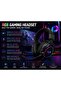 RGB Gaming Headset Game Time Pro 7.1 Stereo Surround Sound HiFi RGB Light Detachable Mic 50mm Driver - 5