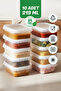 Midi 219 ml Washable Storage Container Set of 10, Suitable for Microwave and Freezer