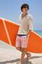 Men's Swim Shorts with Red Back Pocket 6896