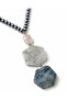 Natural Stone Necklace ;Terahertz Vibration Stone,Designed with Aquamarine and Quartz Stone - 6