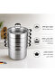 Stainless Steel Steamer Set with Glass Lid — 30cm - 2