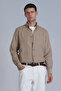 Water Men's Basic Shirt Slim Fit Beige - 5