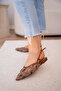 Grock Embellished Women's Copper Ballerinas - 2