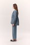 Button Closure Denim Jacket Blue - 7
