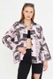 Women's Pink Patterned Pocket Detail Shirt Jacket Arm-25K 001071 - 5