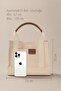Women's Cream Canvas Tote Bag 232 - 3