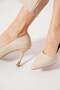 Sarna heeled women's stiletto beige patent leather - 6