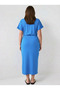 Plus Size Knitted Dress with Tie Detail - 4