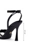 Women's Black Ankle Buckle Thin High Heel Patent Leather Sandals 26Sfe499916 - 4