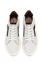 Men's White Lace-Up Thick Sole Sports Shoes, Genuine Leather Sneaker 25Sfd612518 - 6
