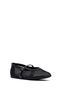 Women's Black Mesh Buckle Ballerinas 26Pfe485014 - 7