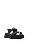 Women's Black Buckle Thick-Soled Leather Comfort Sandals 26Sfd341218 - 7