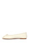 Women's White Leather Ballerinas 26Pfd552118 - 3