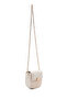 Women's Cream Long Strap Braided Mini Crossbody Bag 26Sbd2706M7 - 6