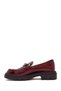 Women's Burgundy Buckle Detailed Patent Leather Genuine Leather Masculine Loafer, Casual Shoes 24Wfd161816 - 2