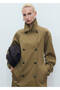 Double Button Long Trench Coat - 7