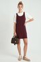 Mini T-Shirt Dress Double Modal Set Lnt0040 Mürdüm