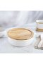 Paco Round Serving Bowl With Bamboo Lid 2l - White