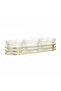 Tiana 3-piece Glass Snack Bowl With Metal Stand 350ml -clear - 3